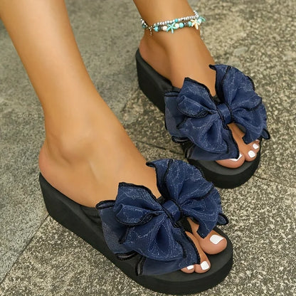 Weiße Schleifen-Sandalen - Charlotte