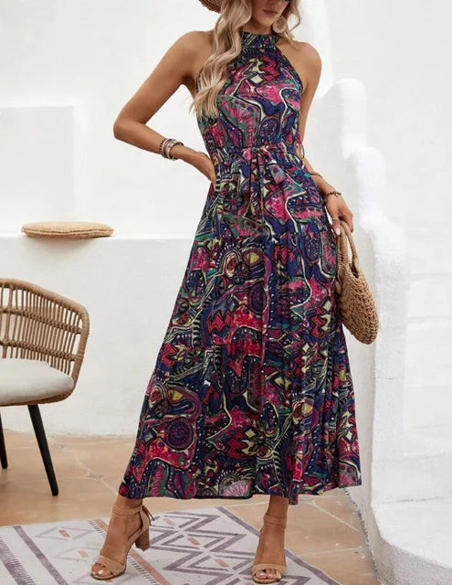 Grünes maxi sommerkleid - Lara