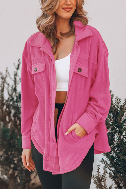 Einreihige Shacket mit Taschen