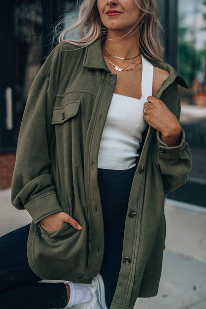 Einreihige Shacket mit Taschen