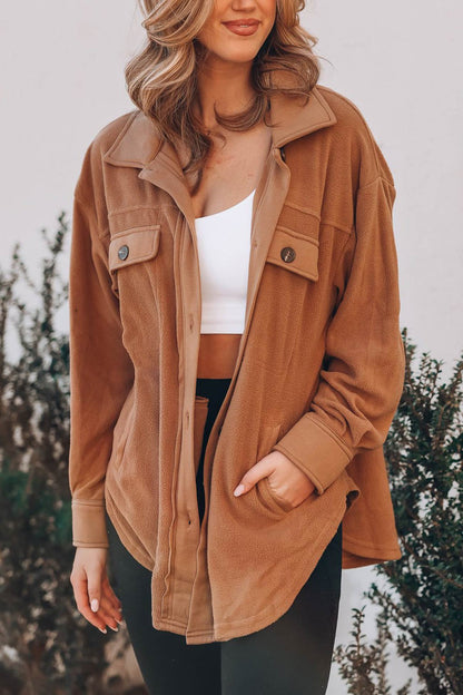 Einreihige Shacket mit Taschen