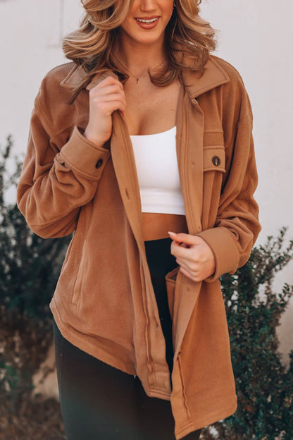 Einreihige Shacket mit Taschen