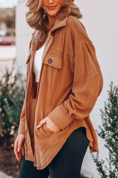 Einreihige Shacket mit Taschen