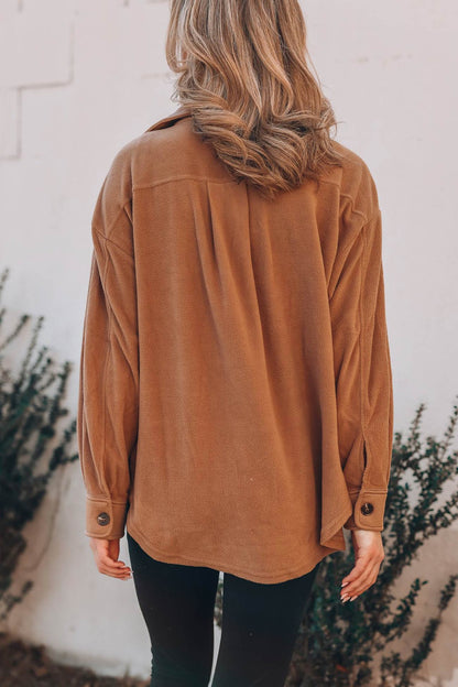 Einreihige Shacket mit Taschen