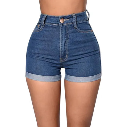 Lena - Trendige Denim Shorts in Blau