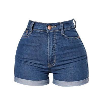 Lena - Trendige Denim Shorts in Blau