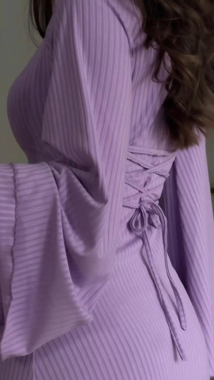 Lila Strickkleid - Clara