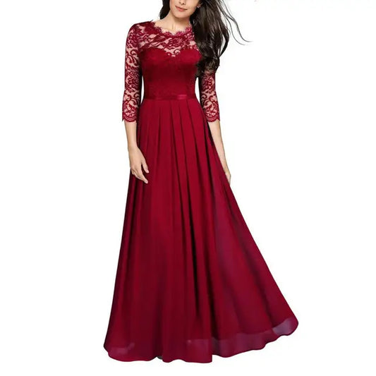 Helena - Rubinrote Eleganz Abendkleid