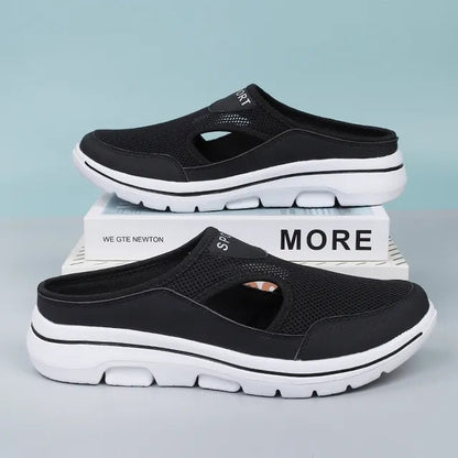 Breeze – Weiße Atmungsaktive Slip-Ons