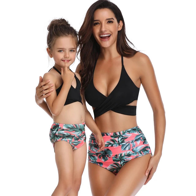 Lena - Schwarzes High-Waist Bikini-Set