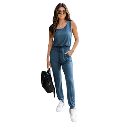 Zoey - Schwarzer Ärmelloser Jumpsuit