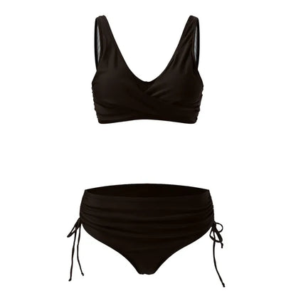 Noir Elegance - Schwarzes Wickel-Bikini-Set