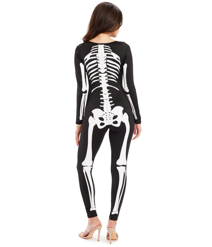 Skelett Bodysuit Kostüm – Schwarz