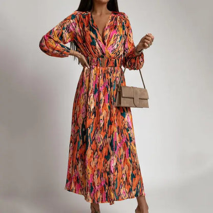 Fiona - Lebhaftes Wickelkleid mit buntem Muster