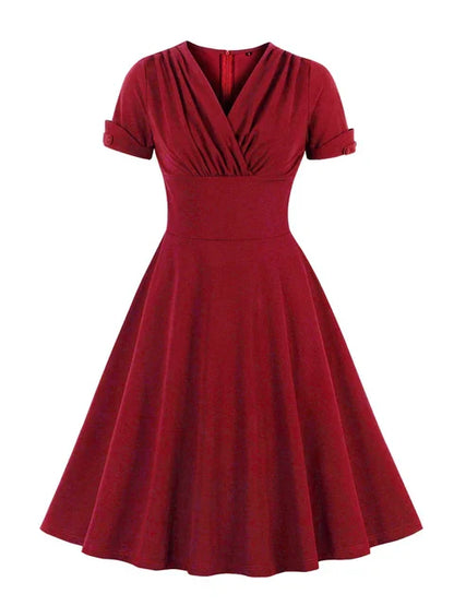 Eva - schwarzes v-ausschnitt wickelkleid