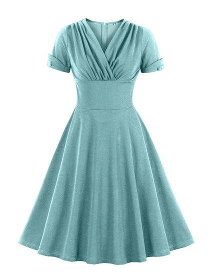 Eva - schwarzes v-ausschnitt wickelkleid