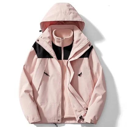 Unisex-wintermantel mit kapuze und fleece – unisex