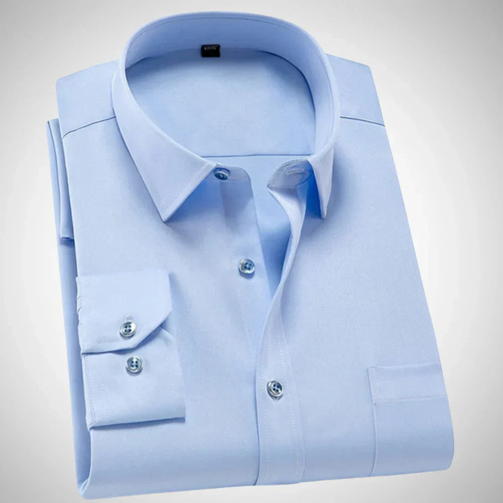 Elias langarmhemd, lässig – herren