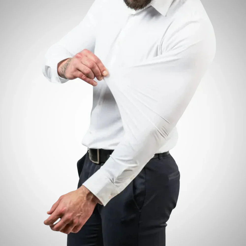 Elias langarmhemd, lässig – herren