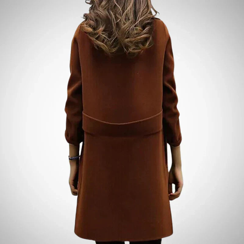 Eleganter zweireihiger mantel – damen