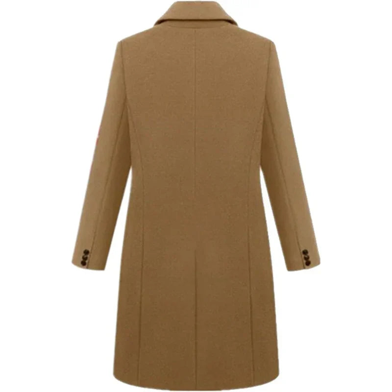Damen stilvoller winter-trenchcoat – eleganter, langer schnitt
