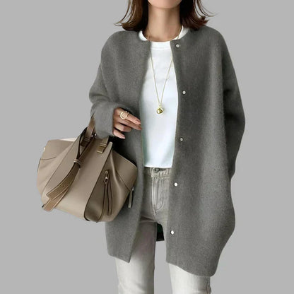 Oversize-strickjacke mit knöpfen für damen – damen