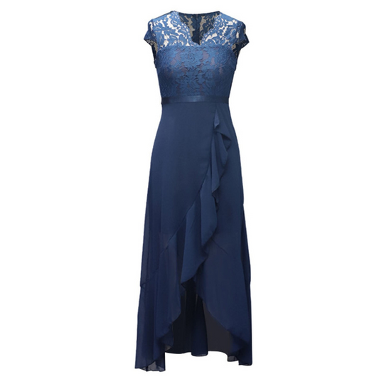 Marineblaues Spitzenkleid - Elena