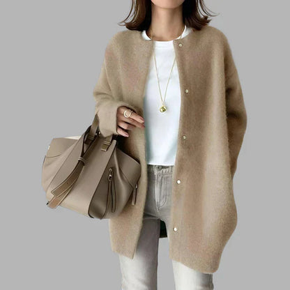 Oversize-strickjacke mit knöpfen für damen – damen