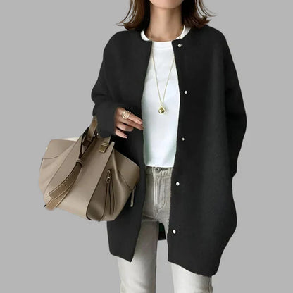 Oversize-strickjacke mit knöpfen für damen – damen