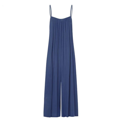 Schwarzer Beach-Jumpsuit mit weitem Schnitt - Maya