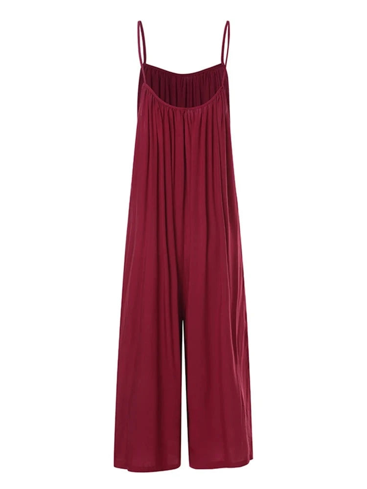 Schwarzer Beach-Jumpsuit mit weitem Schnitt - Maya