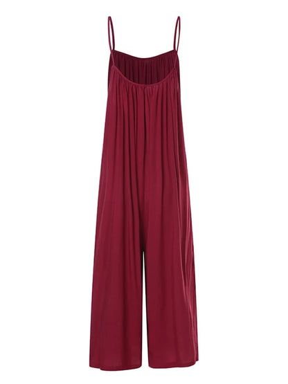 Schwarzer Beach-Jumpsuit mit weitem Schnitt - Maya