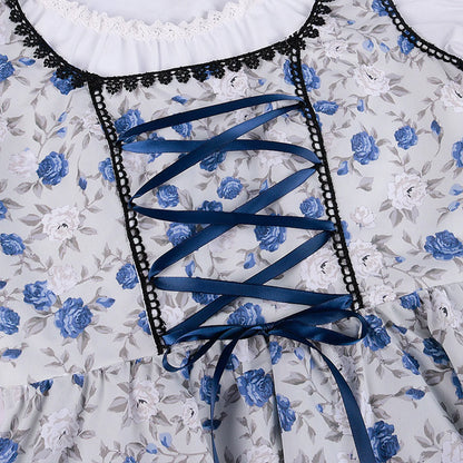 Gemini | dirndl kleid mit blumenprint und schnürmieder für frauen