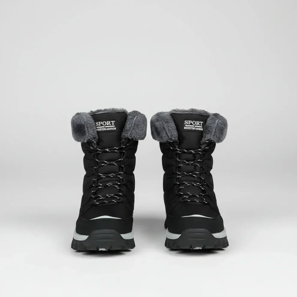 Wasserdichte winterstiefel für damen mit fellfutter – damen