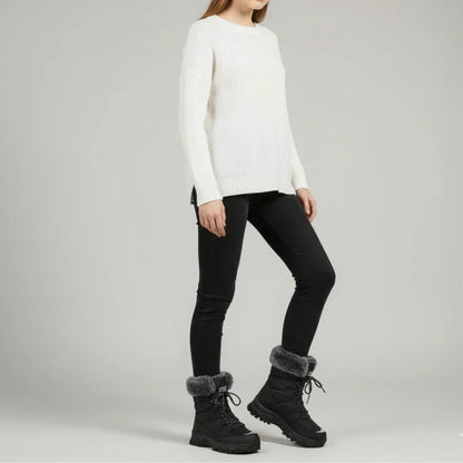 Wasserdichte winterstiefel für damen mit fellfutter – damen