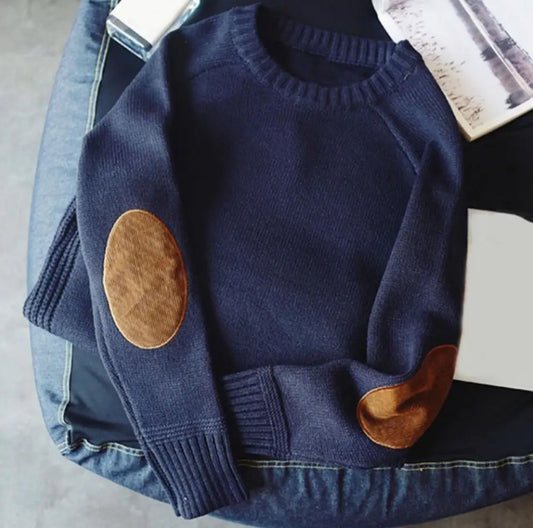 Marineblauer herrenpullover – alltagsKomfort