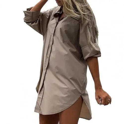 Julia - Taupe Langhemd