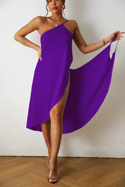 Nina - Korallenroter Strandkleid