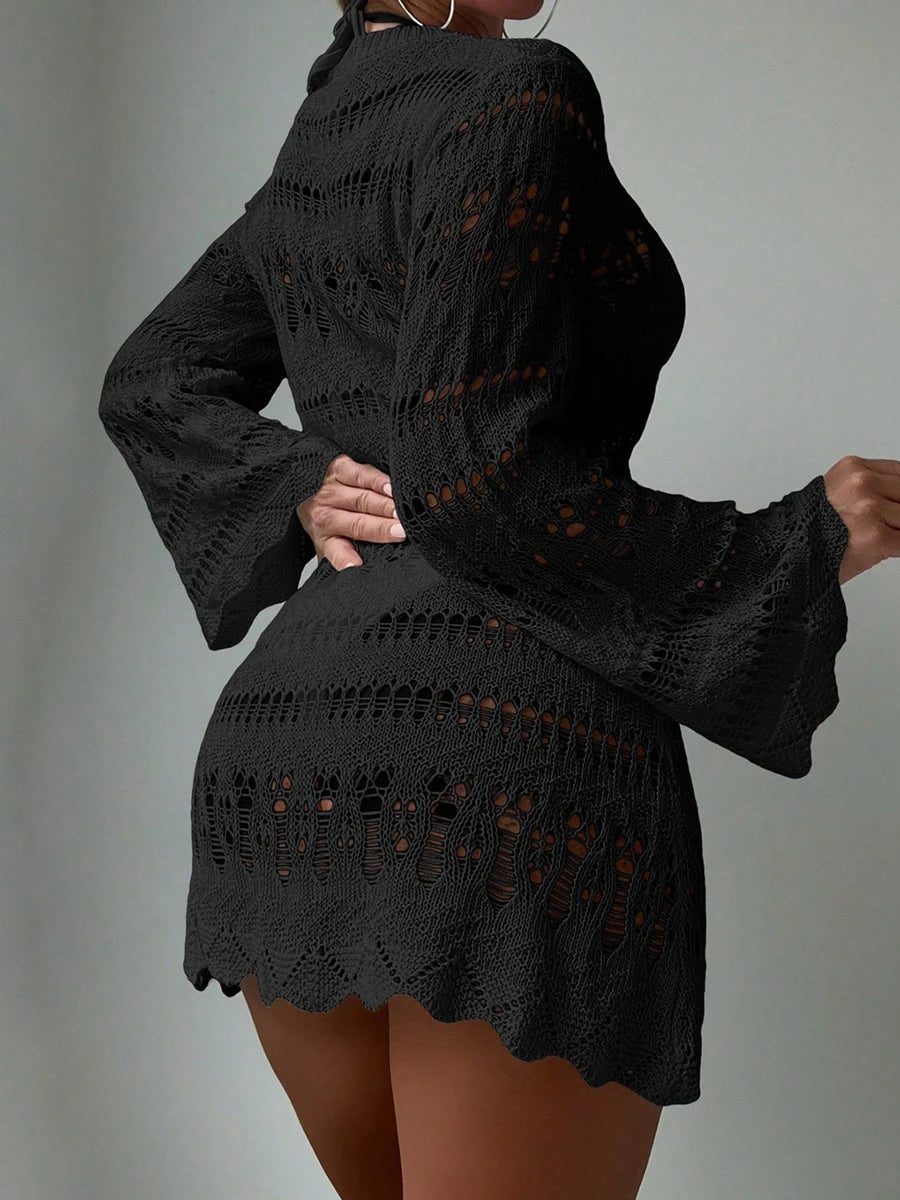 Sophie - Weißes Häkel-Strandkleid