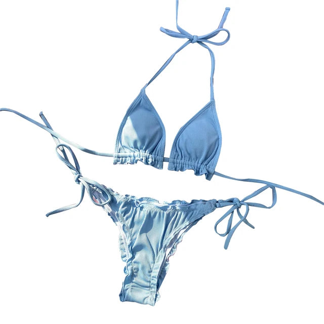 Eva - Beige Micro-Bikini-Set