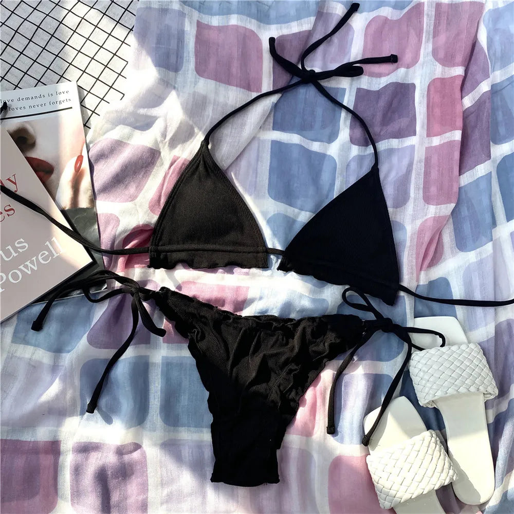 Eva - Beige Micro-Bikini-Set