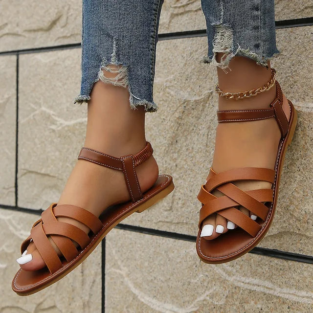 Fiona - Klassische Schwarze Riemchensandalen