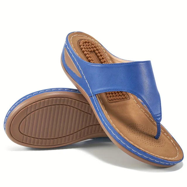 Marie - Bequeme Cognacfarbene Pantoletten