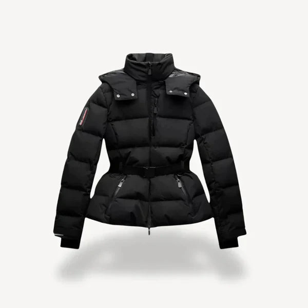 Damen-winter-daunenjacke mit gürtel – damen
