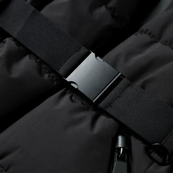 Damen-winter-daunenjacke mit gürtel – damen