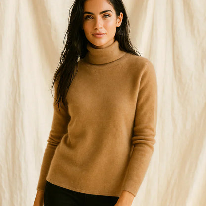 Damen-kaschmirpullover, schmal geschnitten, rollkragen – damen