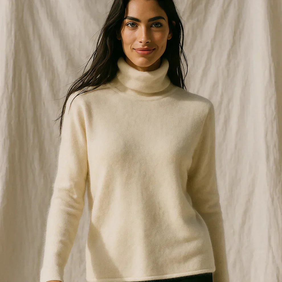 Damen-kaschmirpullover, schmal geschnitten, rollkragen – damen