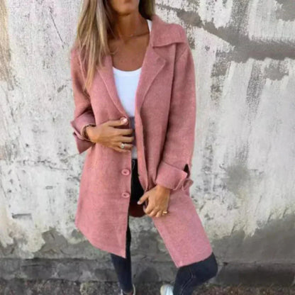 Klassischer langer wollmantel für damen – damen