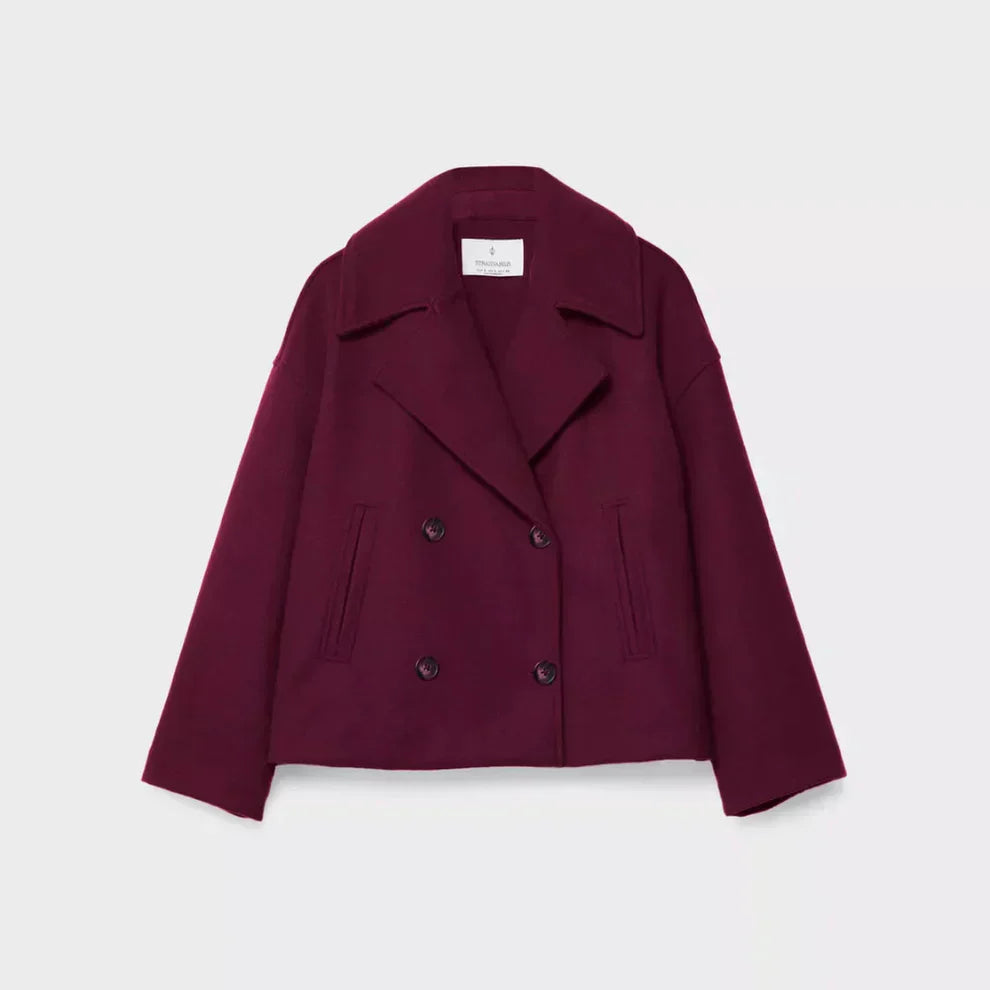 Schicke, kurze, doppelreihige freizeitjacke für damen