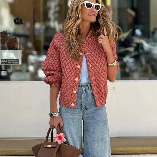 Modische bedruckte damenjacke – damen